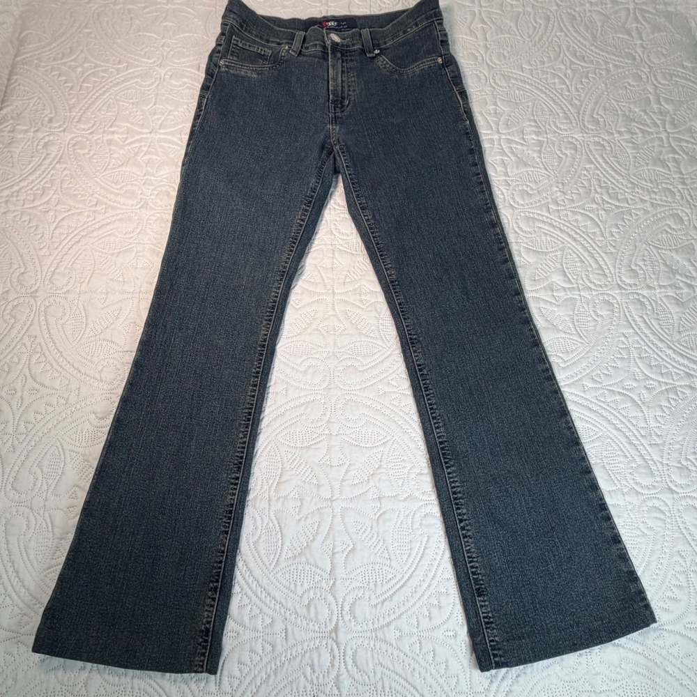 Oggi Jeans Ring Carbon Dark Wash Flare Leg Denim Size 11 Womens